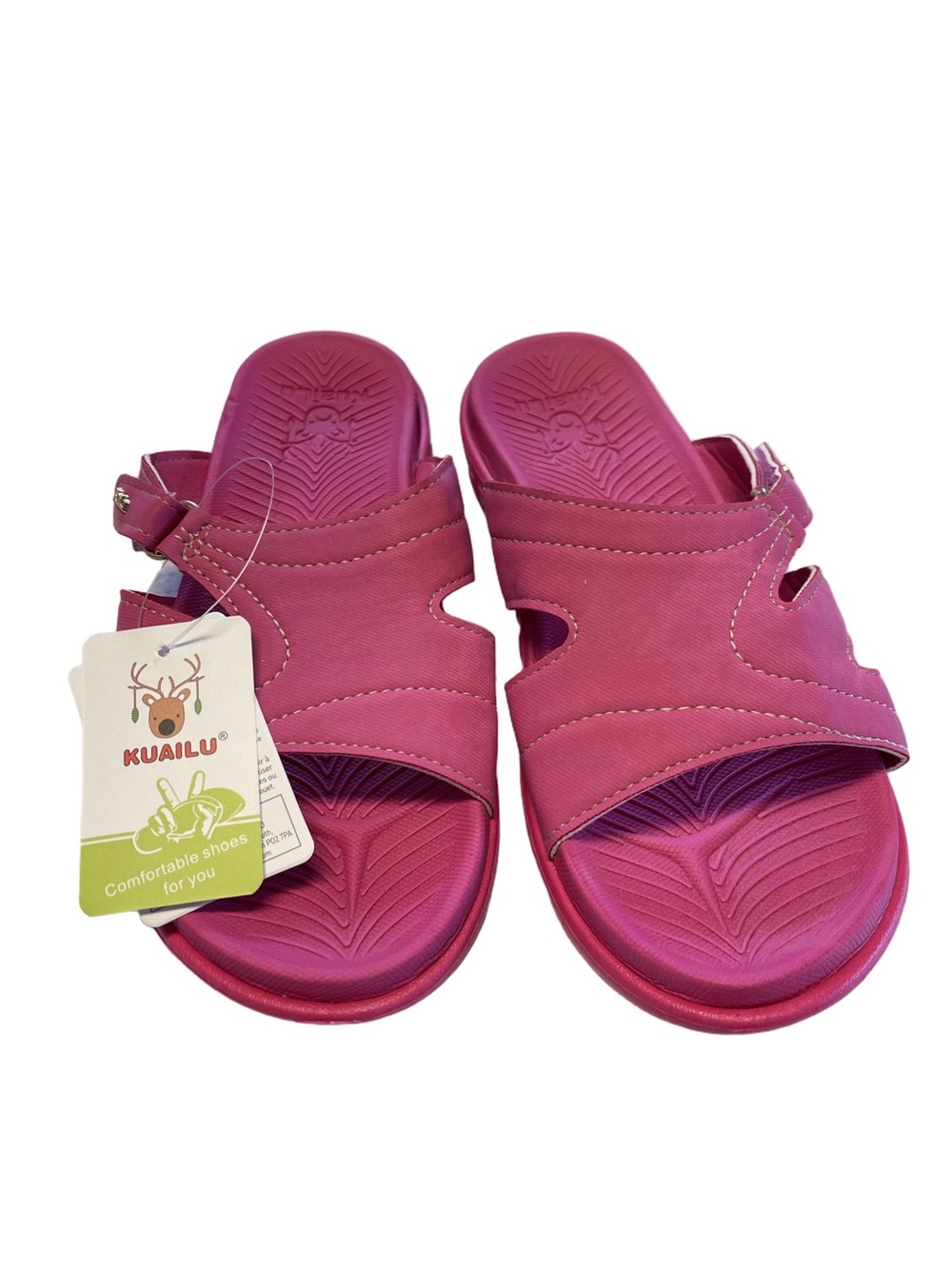 Kuailu Women’s Pink Fashion Orthotics Slides Athletic Lightweight Sandals Sz 9